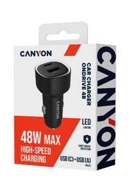 Adaptér do auta Canyon OnDrive 48 PD 48W USB-A+USB-C černý

 obrázek produktu 9 z 9