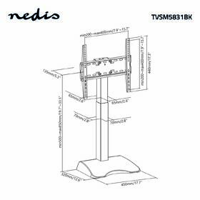 Stojan pro TV Nedis motorizovaný, pro úhlopříčky 32" až 65", nosnost 50 kg 

 obrázek produktu 8 z 8