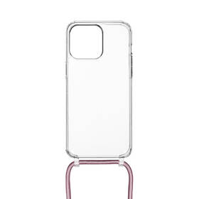 Kryt na mobil FIXED Pure Neck s růžovou šňůrkou na krk na Apple iPhone 15 Pro Max průhledný

 obrázek produktu 1 z 3