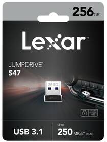 USB Flash Lexar JumpDrive S47 USB 3.1, 256GB černá barva
