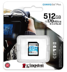 Paměťová karta Kingston SDXC 512GB UHS-I U3 (170R/90W) 

 obrázek produktu 2 z 2