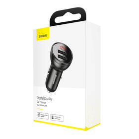 Adaptér do auta Baseus Digital Display Dual 2x USB, 4,8A, 24W šedý

 obrázek produktu 6 z 6