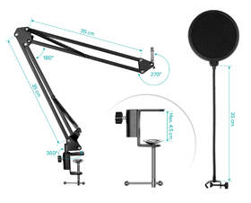 Mikrofon Connect IT ProMic USB s POP filtrem černý

 obrázek produktu 4 z 7
