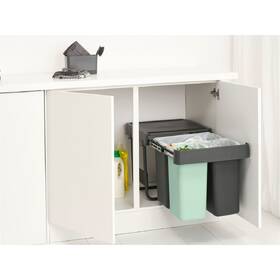 Odpadkový koš na tříděný odpad Brabantia Sort&Go, dark grey 

 obrázek produktu 13 z 15