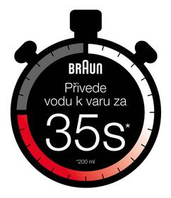 Rychlovarná konvice Braun WK500BK černá barva
