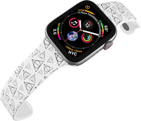 Řemínek Harry Potter na Apple Watch 42/44/45/49 mm - motiv Relikvie smrti, bílý 

 obrázek produktu 3 z 3