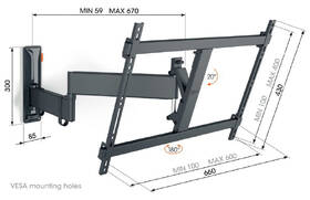 Držák TV Vogel’s TVM 3643 polohovatelný, pro úhlopříčky 40" až 77", nosnost 35 kg černý

 obrázek produktu 2 z 14