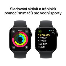 Chytré hodinky Apple GPS + Cellular 46mm pouzdro z klavírně černého hliníku - černý sportovní řemínek - M/L 

 obrázek produktu 3 z 8