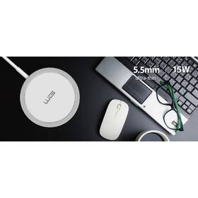 Bezdrátová nabíječka WG magnetická, 15W, kompatibilní s MagSafe bílá

 obrázek produktu 2 z 2