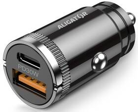 Adaptér do auta Aligator CHPD0007, PD 30W, 1xUSB, 1xUSB-C + kabel USB-C černý

 obrázek produktu 5 z 7