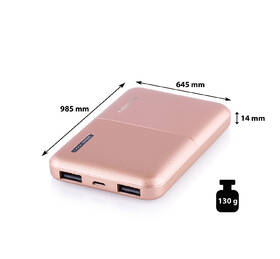 Powerbanka GoGEN 5000 mAh, metalická růžová

 obrázek produktu 1 z 6
