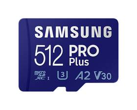 Paměťová karta Samsung 512GB UHS-I U3 (160R/120W) + SD adaptér 

 obrázek produktu 1 z 4