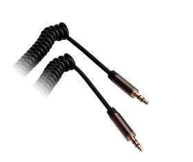 Kabel GoGEN Jack 3,5mm, 2m, pozlacené konektory, kroucený černý

 obrázek produktu 1 z 2