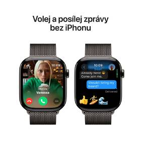Chytré hodinky Apple GPS + Cellular 42mm pouzdro z břidlicově šedého titanu - břidlicově šedý milánský tah 

 obrázek produktu 6 z 8