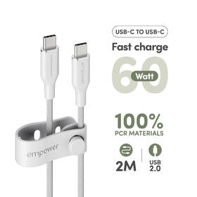 Kabel PanzerGlass empower USB-C/USB-C, 2m bílý

 obrázek produktu 4 z 6