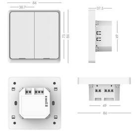 Vypínač IMMAX NEO SMART vypínač 2-tlačítkový Wi-Fi, 230V bílý

 obrázek produktu 2 z 6