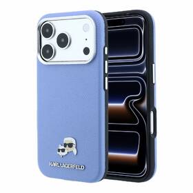 Kryt na mobil Karl Lagerfeld PU Grained Semi Wrap K&CH Heads Magsafe na Apple iPhone 18 Pro modrý

 obrázek produktu 5 z 6