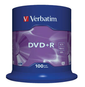 Disk Verbatim DVD+R 4,7GB, 16x, 100cake 

 obrázek produktu 1 z 1