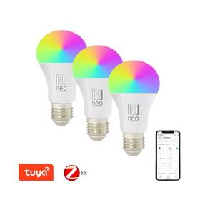 Chytrá žárovka IMMAX NEO SMART E27 11W RGB+CCT barevná a bílá, stmívatelná, Zigbee, TUYA, 3ks 

 obrázek produktu 2 z 9