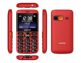 Mobilní telefon Aligator A910 4G Senior červená barva
