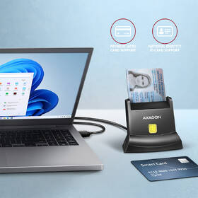 Čtečka eObčanek Axagon USB-A StandReader, 1,3m černá

 obrázek produktu 2 z 3