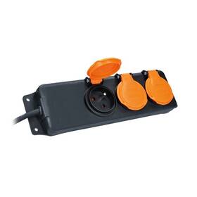 Kabel prodlužovací Solight 3 zásuvky, gumový kabel, venkovní, IP44, 10m černý

 obrázek produktu 1 z 2