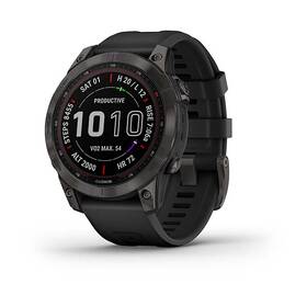 Chytré hodinky Garmin fenix 7 Sapphire Solar - Titan Carbon Gray/Black Silicone Band 

 obrázek produktu 6 z 10