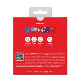 Cestovní adaptér SKROSS PRO Light USB World, UK+USA+Austrálie/Čína, 2x USB-A, vč. adaptéru 
