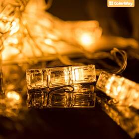 LED fotokolíčky ColorWay 40 kolíčků, délka 4,2m, 3x AA, teplá bílá 

 obrázek produktu 8 z 15