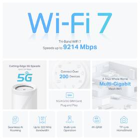 Komplexní Wi-Fi systém TP-Link Deco BE65-5G (1 ks) bílý

 obrázek produktu 3 z 13
