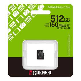 Paměťová karta Kingston Canvas Select Plus MicroSDXC 512GB UHS-I U3 (R150/W30) černá

 obrázek produktu 2 z 2
