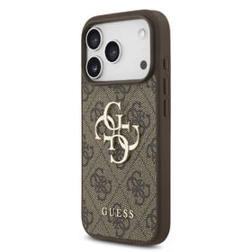 Kryt na mobil Guess PU 4G Metal Logo Strap na Apple iPhone 17 Pro hnědý

 obrázek produktu 1 z 7