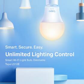 Chytrá žárovka TP-Link Tapo L510E Smart, 8,7 W, E27, teplá bílá 

 obrázek produktu 3 z 7