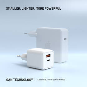 Nabíječka do sítě FIXED GaN Mini s USB-C, USB, 45W bílý

 obrázek produktu 4 z 8