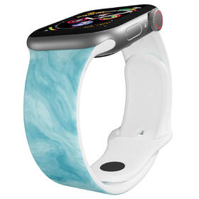Řemínek Mi-Band na Apple Watch 42/44/45/49 mm - motiv Modrý mramor, bílý 

 obrázek produktu 2 z 3