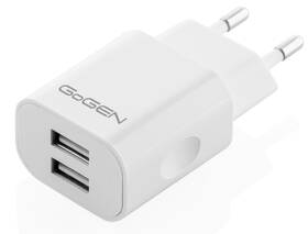 Nabíječka do sítě GoGEN ACH 205 C, 2x USB 2A, 10W + USB-C kabel 1m bílá

 obrázek produktu 1 z 2