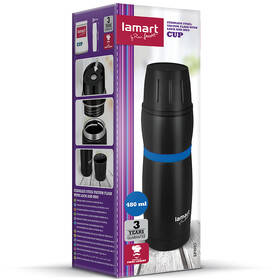 Termoska Lamart 480 ml LT4053 černá/modrá

 obrázek produktu 5 z 5
