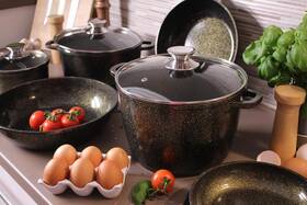 Hrnec s poklicí KITCHISIMO 28 × 20 cm černá barva
