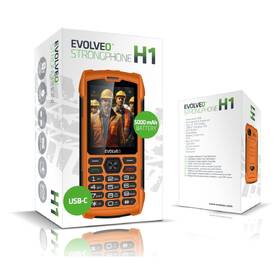 Mobilní telefon Evolveo StrongPhone H1 oranžová barva
