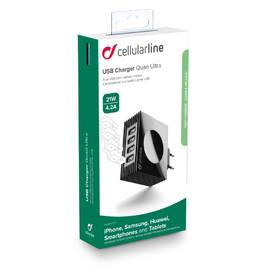 Nabíječka do sítě CellularLine Quad Ultra 4 x USB, 21W/4.2 A černá

 obrázek produktu 2 z 2