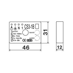 Spínač časový Elektrobock CS3-1B pod vypínač 

 obrázek produktu 4 z 5