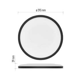 Stropní svítidlo EMOS FLORI, kruh 30cm, 18W, 1800lm, neutrální bílá černé

 obrázek produktu 1 z 7