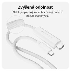 Kabel Hyper 4K USB-C / HDMI, 2,5 m bílý

 obrázek produktu 2 z 7