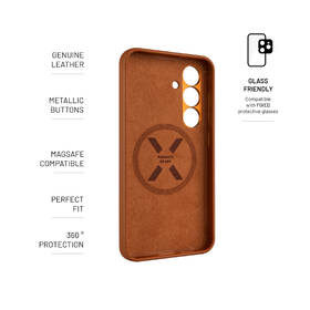 Kryt na mobil FIXED MagLeather s podporou MagSafe na Samsung Galaxy S25 hnědý

 obrázek produktu 3 z 4