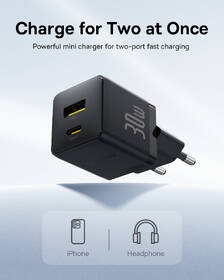 Nabíječka do sítě Baseus Palm 30W 1xUSB-A 1xUSB-C PD QC 3.0 černá

 obrázek produktu 6 z 13