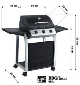 Gril zahradní plynový G21 Texas BBQ, 3 hořáky 

 obrázek produktu 11 z 13