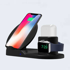 Bezdrátová nabíječka LAMA pro telefon, Apple Watch a Airpods, 15W černá

 obrázek produktu 1 z 3