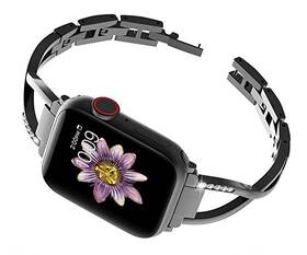 Řemínek WG úzký, kovový, na Apple Watch 42/44/45/49 mm černý

 obrázek produktu 1 z 2