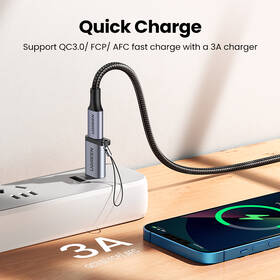 Redukce UGREEN USB-C/USB 3.0 šedá barva
