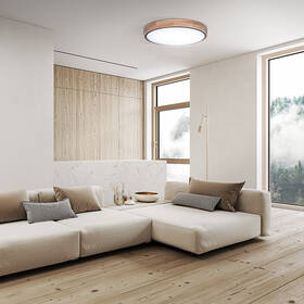 Stropní svítidlo Solight Iron Oak, 48W, s dálkovým ovladačem, 3360lm, 40cm, stmívání, studená/neutrální/teplá bílá hnědé

 obrázek produktu 7 z 8